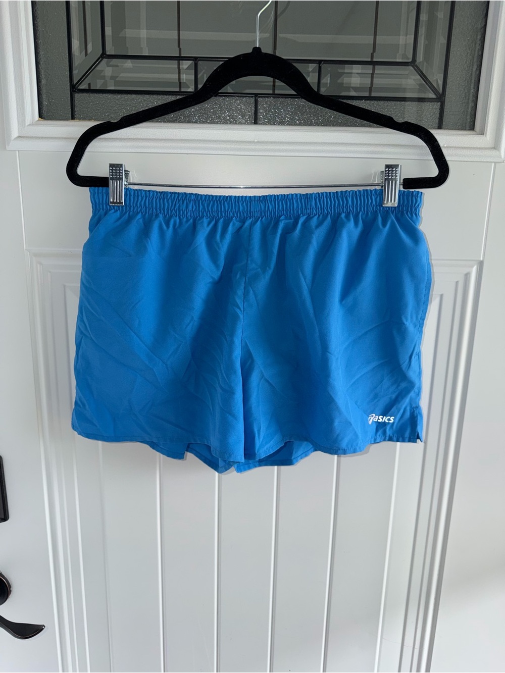 Asics Blue Athletic Shorts with Elastic Waist